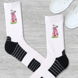 Rosa Golf Initial Monogram Socken