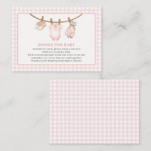 Rosa Golf-Wäscheleine Bücher für Baby-Party