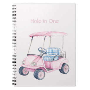 Rosa Golfkarren Notizblock