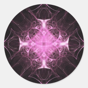 Rosa Gothic Princess Fraktal Stickers