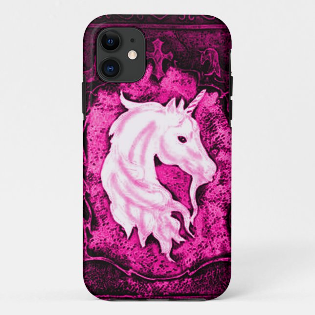 Rosa gotisches Einhorn Case-Mate iPhone Hülle (Rückseite)