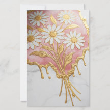 Rosa Gouache-Blumenmalerei