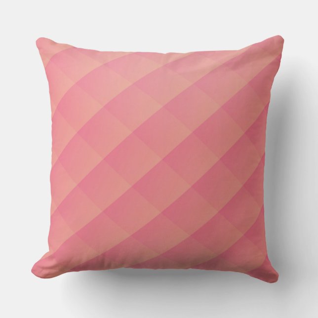 rosa Gradient Geometric Throw Kissen (Vorderseite)