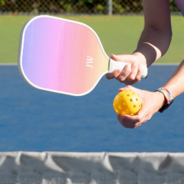 Rosa Gradient Monogramm Pickleball Schläger