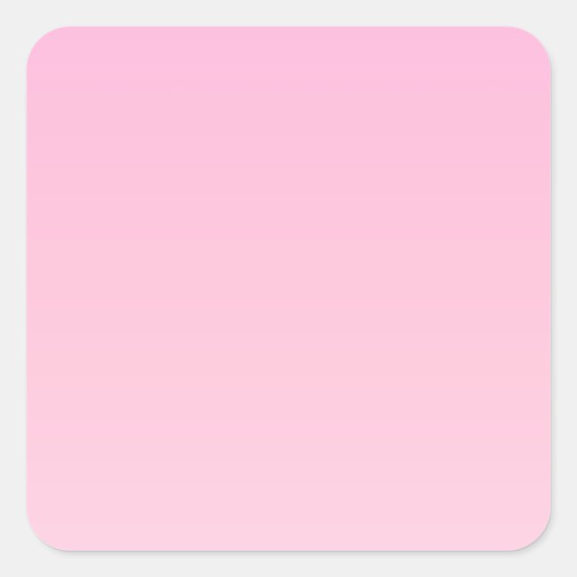 Rosa Gradient Quadratischer Aufkleber (Vorderseite)