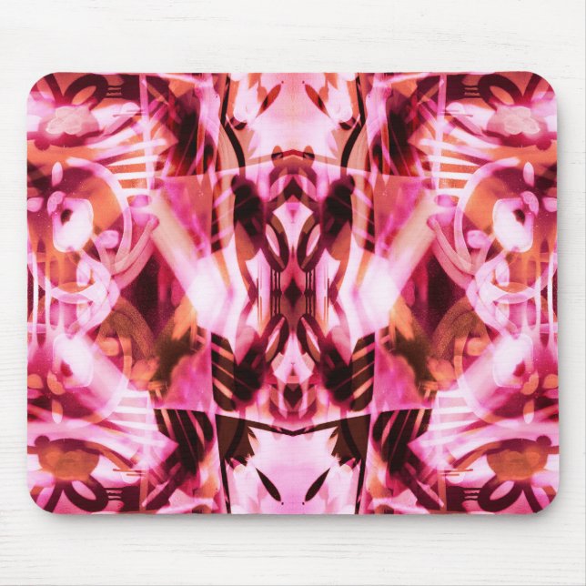 Rosa Graffiti-Muster Mousepad (Vorne)