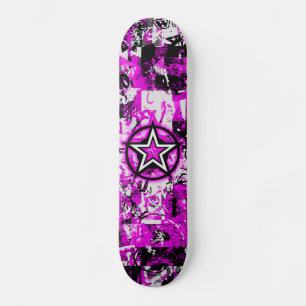 Rosa Graffiti-Stern-Skateboard Skateboard