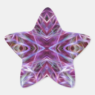 Rosa Grafik Mandala Stern-Aufkleber