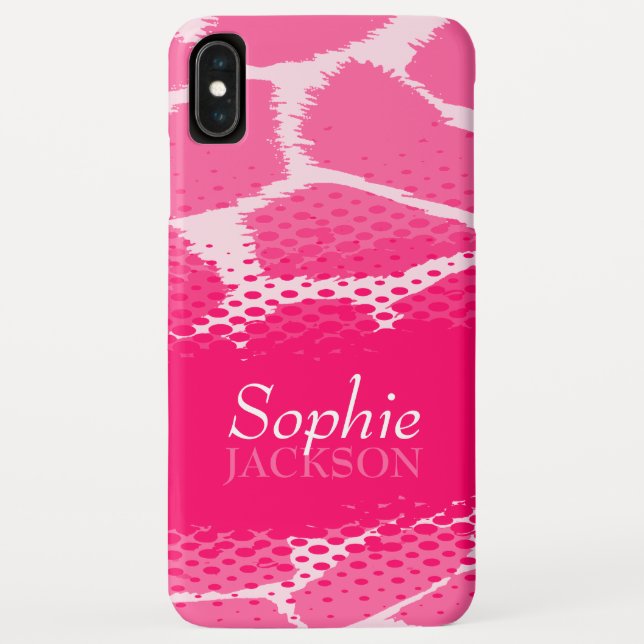 Rosa grafischer Tierdruck Case-Mate iPhone Hülle (Rückseite)