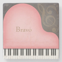 Rosa Grand Piano Fairytale Music Steinuntersetzer