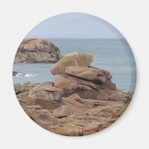 Rosa Granitküste in Bretagne Magnet