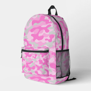 Rosa Grau Tarnmuster Bedruckter Rucksack