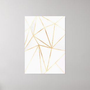 Rosa, Grau u. Gold Geo Leinwanddruck