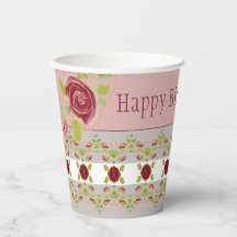 Rosa, grau und floral