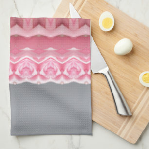 Rosa Grau und Grün Geschirrtuch