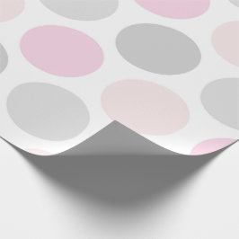 Rosa Grau und Hautton Punkte Geschenkpapier