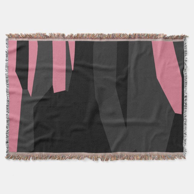 rosa, grau und schwarz abstrakt decke (Vorderseite)