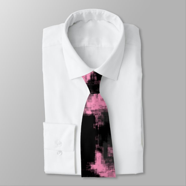 Rosa Grau und Schwarz Krawatte (Gebunden)