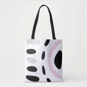 Rosa, grau und schwarz minimalistisch gestaltete T Tasche