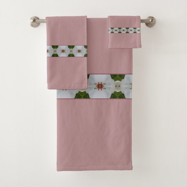 Rosa, grau und weiß badhandtuch set (Insitu)