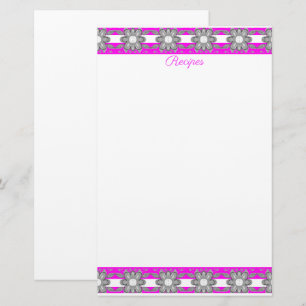 Rosa Grau und Weiß Briefpapier