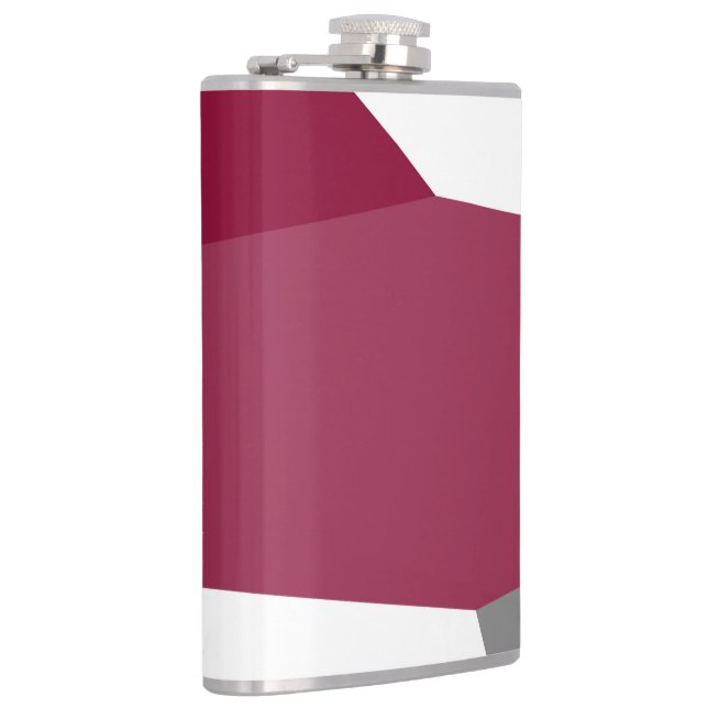 Rosa Grau und Weiß Flachmann (Rechts)