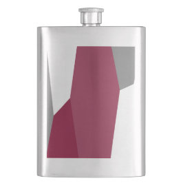 Rosa Grau und Weiß Flachmann