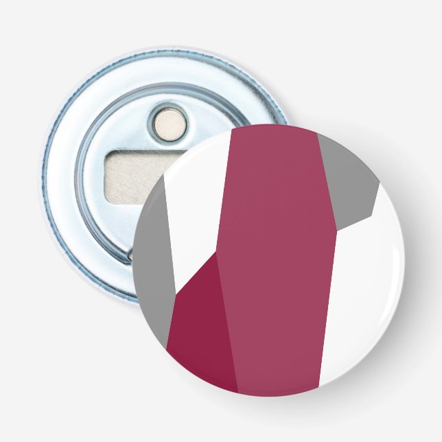 Rosa Grau und Weiß Flaschenöffner (Vorderseite)