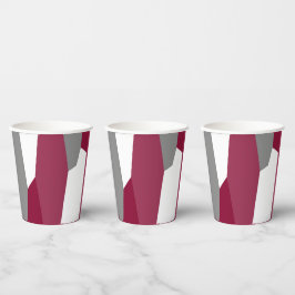 Rosa Grau und Weiß Pappbecher