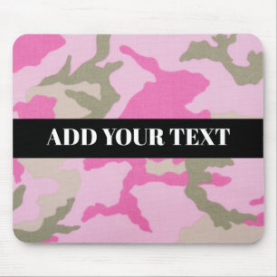 Rosa Graue Camouflage-Militärmuster-Mauspad Mousepad