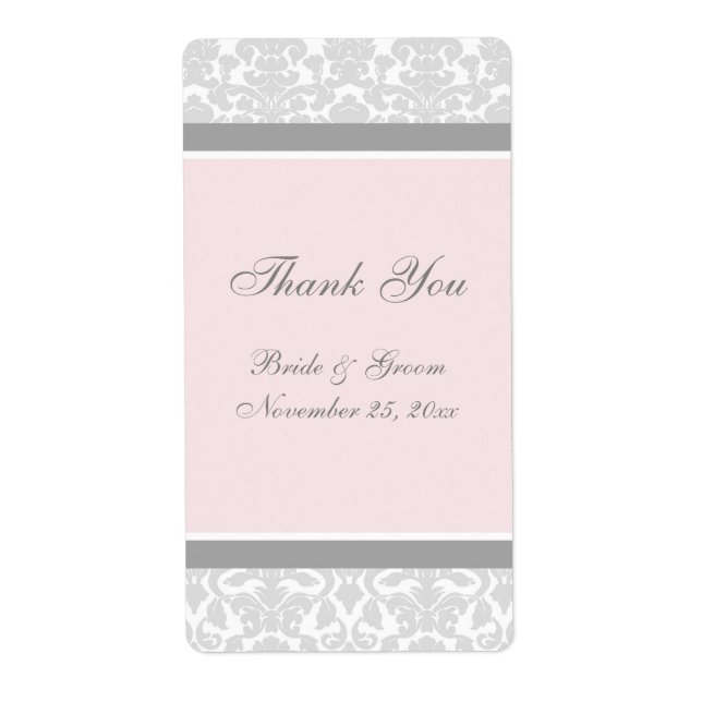 Rosa-graue Damaske-Hochzeitstempel (Vorne)