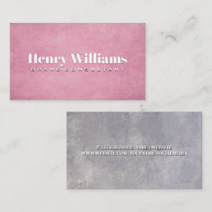 Rosa graue Grunge Textur Visitenkarte