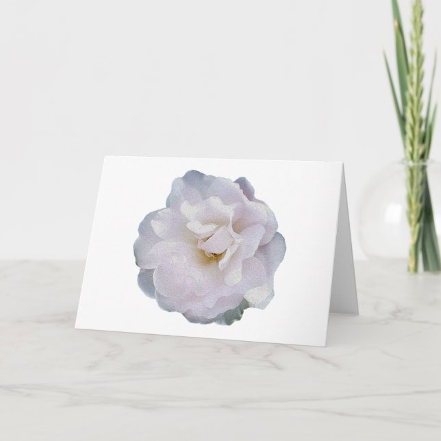 Rosa graue Rose Karte (Vorderseite)