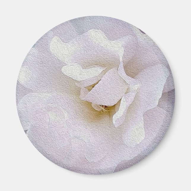 Rosa graue Rose Magnet (Vorne)