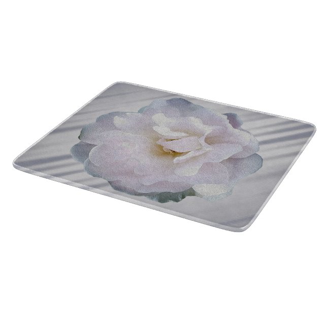 Rosa graue Rose Schneidebrett (Ecke)