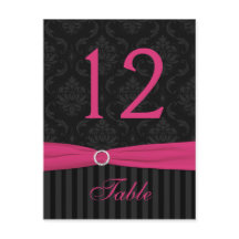 Rosa graue schwarze Damaske Strip-Tischnummer