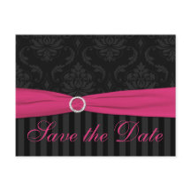 Rosa graue schwarze Damaskus Streifen Save the Dat