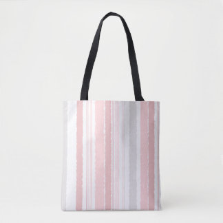 Rosa-graue Wasserfarben-Gestreifte-Tasche Tasche