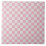 Rosa   Grauer Karo Prüfmuster Fliese<br><div class="desc">Pink   Grauer Karo Schachbrettmuster Keramik Kachel</div>