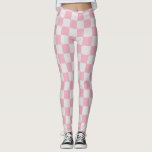 Rosa   Grauer Karo Prüfmuster Leggings<br><div class="desc">Pink   Grauer Karo Schachbrettmuster Leggings</div>