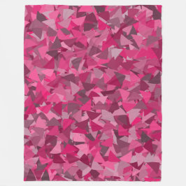 Rosa graues Dreieckmuster Fleecedecke