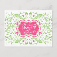 Rosa Green Floral Memory Card für die Bride