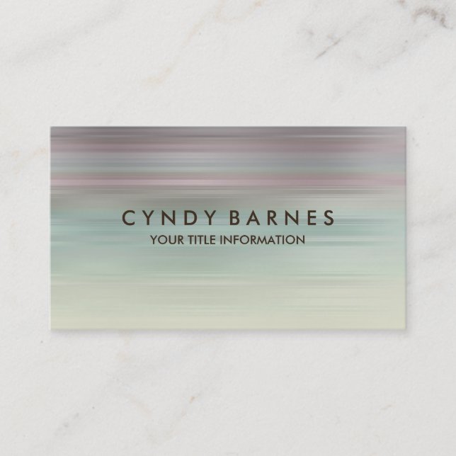 Rosa Green Strip Business Card Visitenkarte (Vorderseite)