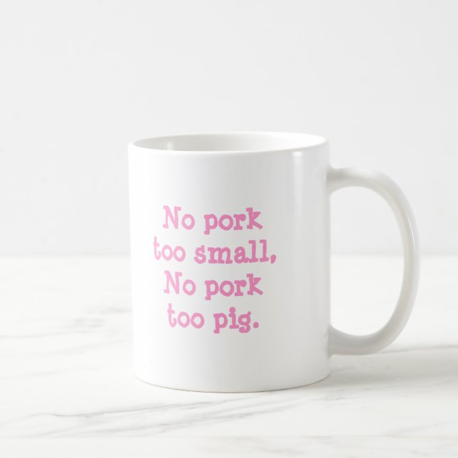 Rosa GRILLEN Schwein-Cartoon Kaffeetasse (Rechts)