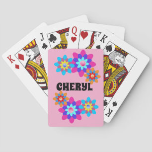 ROSA GROOVY HIPPIE-SPIELKARTEN MIT INDIVIDUELLER G SPIELKARTEN