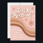 Rosa Groovy Retro Bat Mitzvah Einladung<br><div class="desc">Kann an Ihre Bedürfnisse angepasst werden,  um Ihren Anzug zu erfüllen. // Sie suchen passende oder ergänzende Artikel? Andere Schreibwaren aus dem Set,  die im Bereich "Sammlungen" meines Ladens erhältlich sind. // Benötigen Sie Hilfe bei der Anpassung Ihres Designs? Andere Ideen got? Kontaktieren Sie mich (Zoe) direkt.</div>