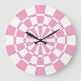 rosa große wanduhr