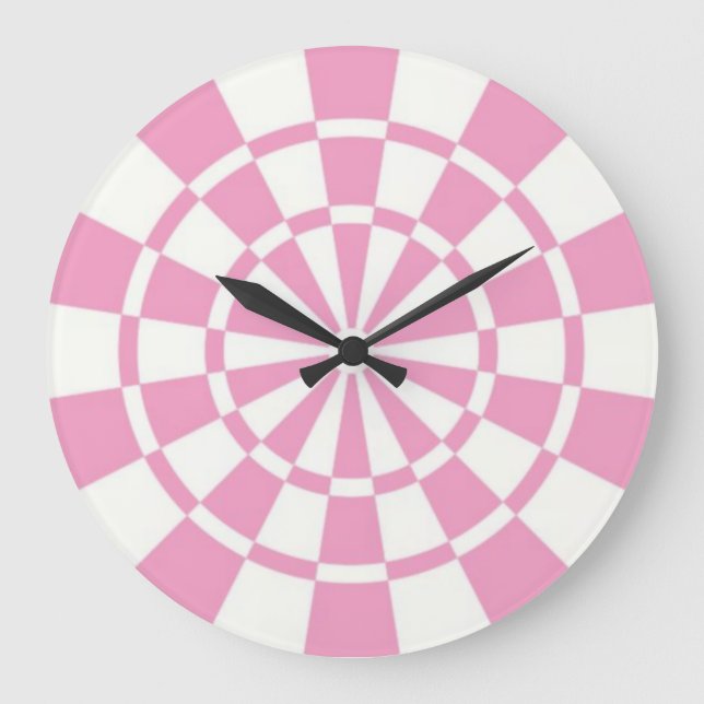 rosa große wanduhr (Vorderseite)
