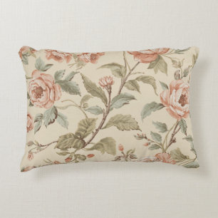 Rosa Grün Beige Shabby Chic Floral Dekokissen
