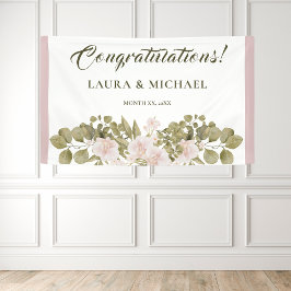 Rosa, grün, elegant Boho Style Wedding Bann Banner
